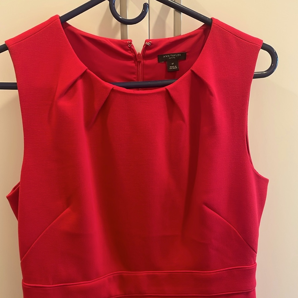 Vibrant red suit dress from Ann Taylor